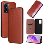 Custodia per telefono in pelle magnetica con trama in fibra di carbonio, For OPPO A57 5G, For OPPO Reno7 4G / F21 Pro 4G, For Samsung Galaxy M33 5G, For Sharp Simple Sumaho 6