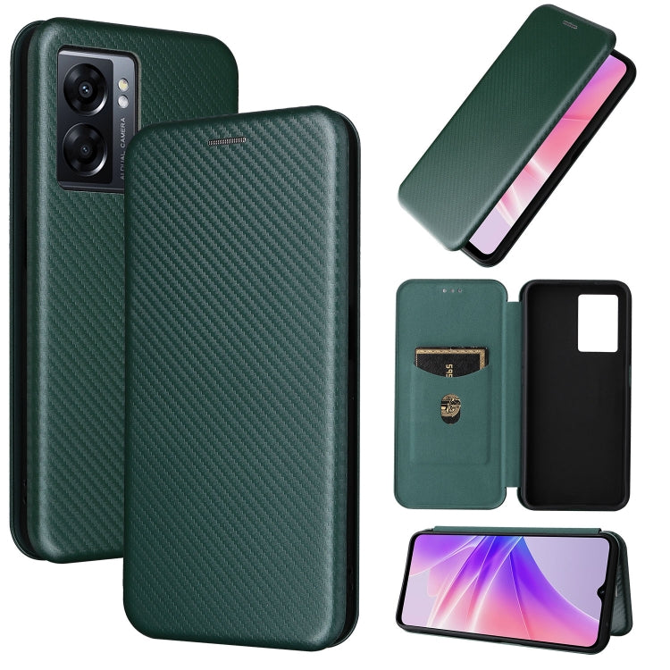 Custodia per telefono in pelle magnetica con trama in fibra di carbonio, For OPPO A57 5G, For OPPO Reno7 4G / F21 Pro 4G, For Samsung Galaxy M33 5G, For Sharp Simple Sumaho 6
