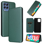 Custodia per telefono in pelle magnetica con trama in fibra di carbonio, For OPPO A57 5G, For OPPO Reno7 4G / F21 Pro 4G, For Samsung Galaxy M33 5G, For Sharp Simple Sumaho 6