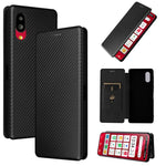 Custodia per telefono in pelle magnetica con trama in fibra di carbonio, For OPPO A57 5G, For OPPO Reno7 4G / F21 Pro 4G, For Samsung Galaxy M33 5G, For Sharp Simple Sumaho 6