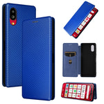 Custodia per telefono in pelle magnetica con trama in fibra di carbonio, For OPPO A57 5G, For OPPO Reno7 4G / F21 Pro 4G, For Samsung Galaxy M33 5G, For Sharp Simple Sumaho 6