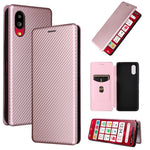 Custodia per telefono in pelle magnetica con trama in fibra di carbonio, For OPPO A57 5G, For OPPO Reno7 4G / F21 Pro 4G, For Samsung Galaxy M33 5G, For Sharp Simple Sumaho 6
