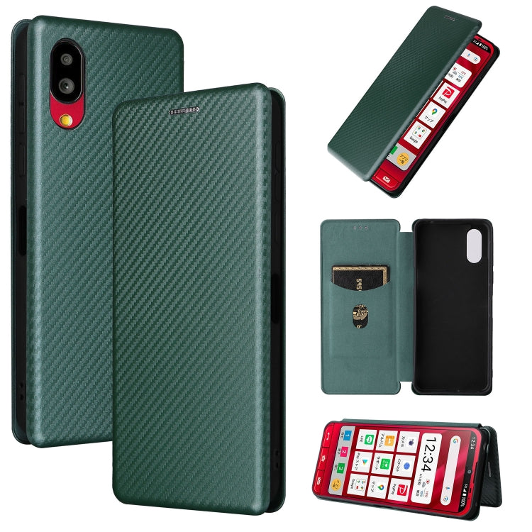 Custodia per telefono in pelle magnetica con trama in fibra di carbonio, For OPPO A57 5G, For OPPO Reno7 4G / F21 Pro 4G, For Samsung Galaxy M33 5G, For Sharp Simple Sumaho 6