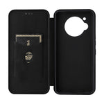 Custodia per telefono in pelle magnetica con trama in fibra di carbonio, For Sharp Aquos R7