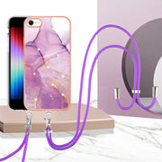 Custodia per cellulare in TPU con motivo in marmo galvanico con cordino, For iPhone SE 2022 / SE 2020 / 8 / 7, For Motorola Moto G Stylus 2022, For Nokia G20 / G10, For Nokia G21 / G11