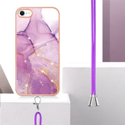 Custodia per cellulare in TPU con motivo in marmo galvanico con cordino, For iPhone SE 2022 / SE 2020 / 8 / 7, For Motorola Moto G Stylus 2022, For Nokia G20 / G10, For Nokia G21 / G11