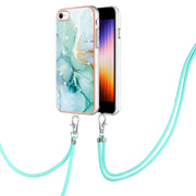 Custodia per cellulare in TPU con motivo in marmo galvanico con cordino, For iPhone SE 2022 / SE 2020 / 8 / 7, For Motorola Moto G Stylus 2022, For Nokia G20 / G10, For Nokia G21 / G11