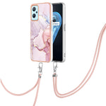Custodia TPU con motivo marmo e cordino per OPPO A96 A36