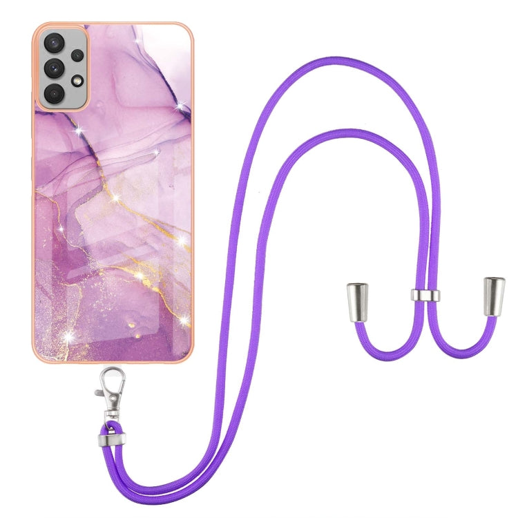 Custodia smartphone in TPU effetto marmo con cordino