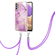 Custodia smartphone in TPU effetto marmo con cordino