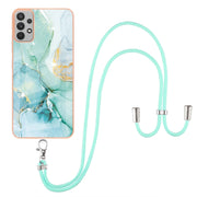 Custodia smartphone in TPU effetto marmo con cordino