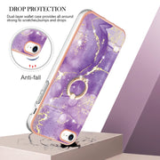 Custodia per cellulare in TPU con motivo in marmo galvanico con anello, For iPhone SE 2022 / SE 2020 / 8 / 7, For Motorola Moto G Stylus 2022, For Nokia G20 / G10, For Nokia G21 / G11
