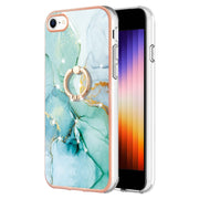 Custodia per cellulare in TPU con motivo in marmo galvanico con anello, For iPhone SE 2022 / SE 2020 / 8 / 7, For Motorola Moto G Stylus 2022, For Nokia G20 / G10, For Nokia G21 / G11