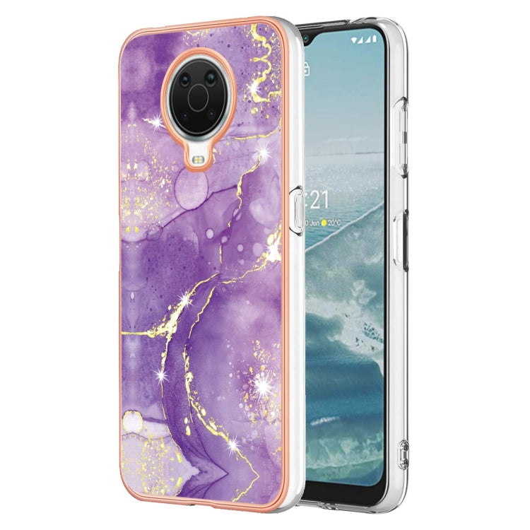 Custodia TPU con motivo marmo e anello per smartphone compatibili