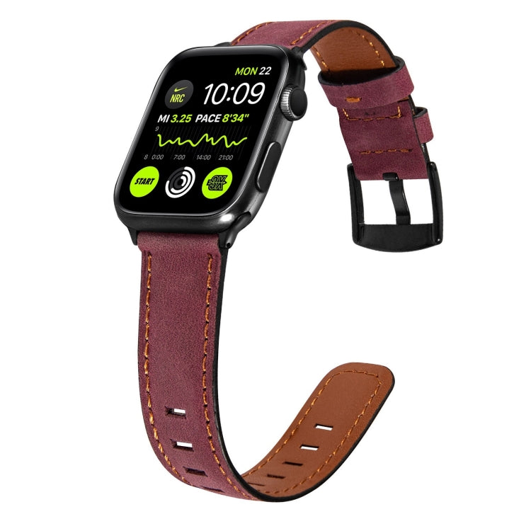 Cinturino in pelle retrò per Apple Watch Series, 7 41mm / 6&SE&5&4 40mm / 3&2&1 38mm, 7 45mm / 6&SE&5&4 44mm / 3&2&1 42mm