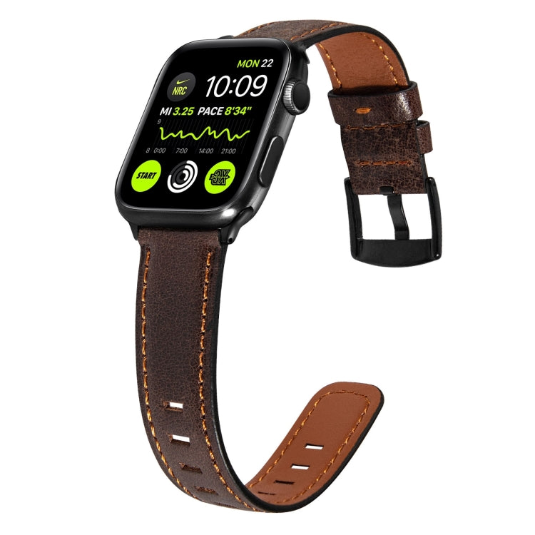 Cinturino in pelle retrò per Apple Watch Series, 7 41mm / 6&SE&5&4 40mm / 3&2&1 38mm, 7 45mm / 6&SE&5&4 44mm / 3&2&1 42mm