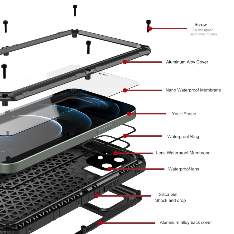 Custodia metallo e silicone con protezione schermo per iPhone