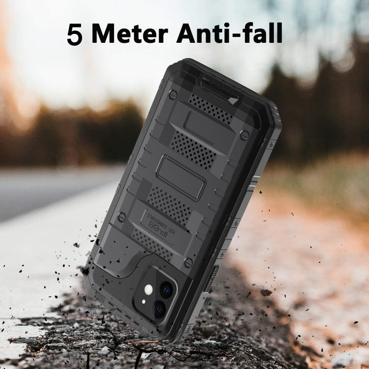 Custodia metallo e silicone con protezione schermo per iPhone