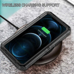 Custodia metallo e silicone con protezione schermo per iPhone