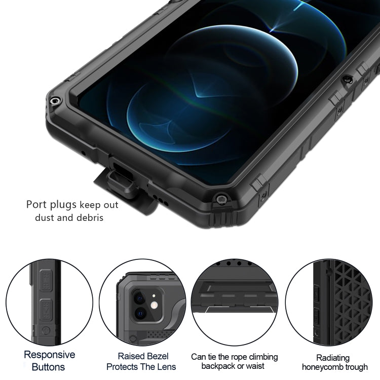 Custodia metallo e silicone con protezione schermo per iPhone