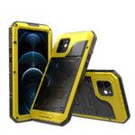 Custodia metallo e silicone con protezione schermo per iPhone