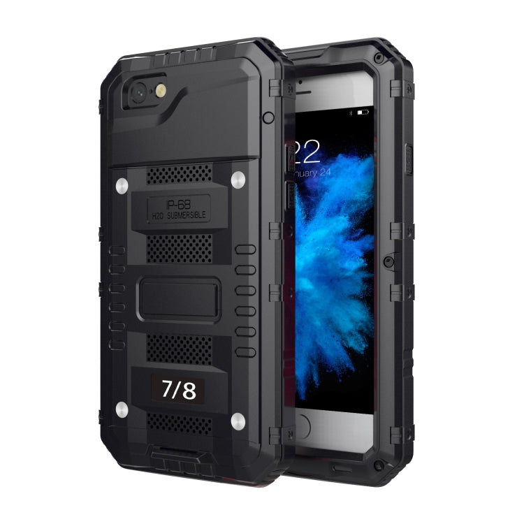 Custodia metallo e silicone con protezione schermo per iPhone