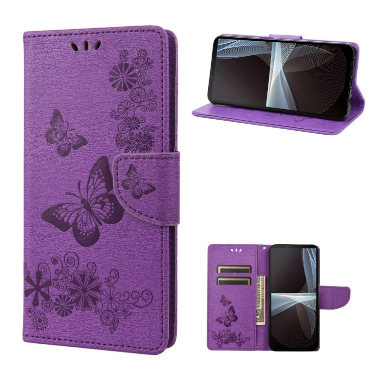 Custodia per cellulare in pelle flip orizzontale goffrata farfalla, For Motorola Moto G52, For Sony Xperia 10 IV, For Samsung Galaxy M53 5G