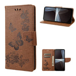 Custodia per cellulare in pelle flip orizzontale goffrata farfalla, For Motorola Moto G52, For Sony Xperia 10 IV, For Samsung Galaxy M53 5G
