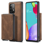 JEEHOOD Custodia in pelle per telefono a conchiglia orizzontale con cerniera magnetica, For Samsung Galaxy A33 5G