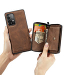 JEEHOOD Custodia in pelle per telefono a conchiglia orizzontale con cerniera magnetica, For Samsung Galaxy A33 5G