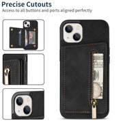 Custodia per telefono con porta carte di credito con cerniera, For iPhone 13 mini, For iPhone 13, For iPhone 13 Pro, For iPhone 13 Pro Max