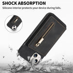 Custodia portafoglio con cerniera per iPhone 13