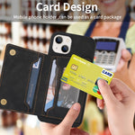 Custodia portafoglio con cerniera per iPhone 13