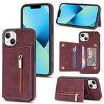 Custodia portafoglio con cerniera per iPhone 13