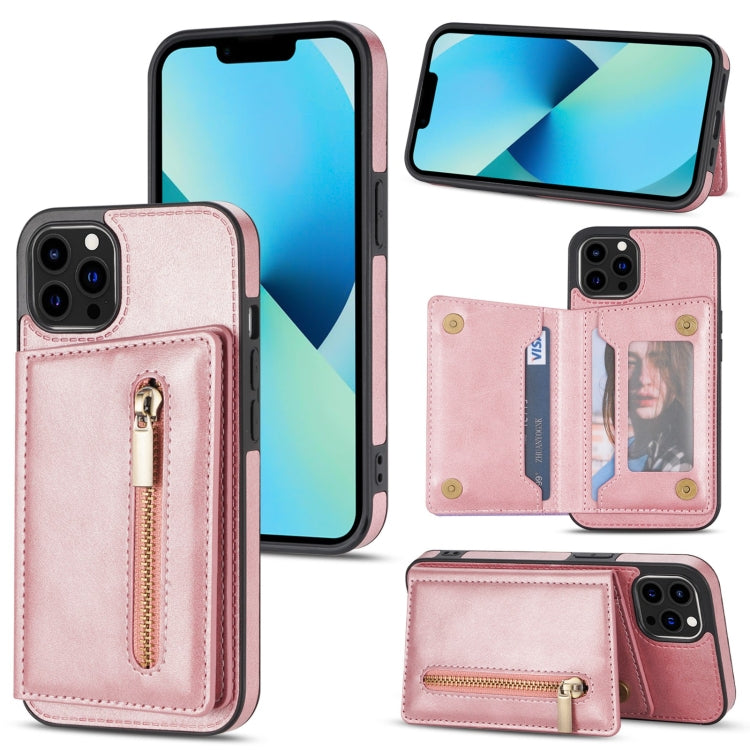 Custodia portafoglio con cerniera per iPhone 13