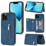 Custodia portafoglio con cerniera per iPhone 13