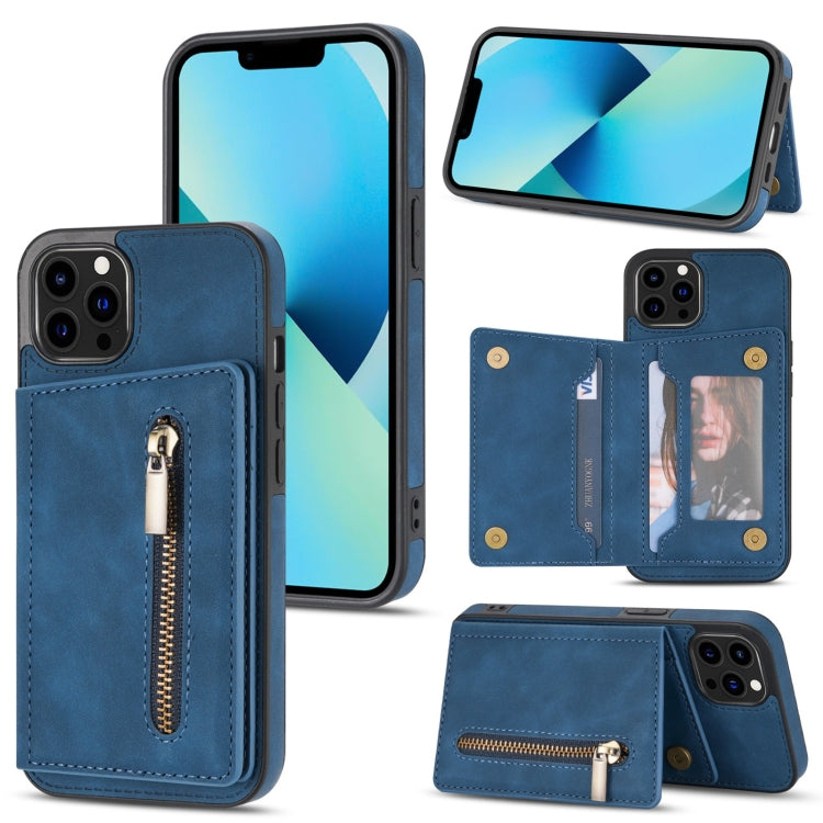 Custodia portafoglio con cerniera per iPhone 13