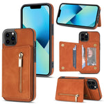 Custodia portafoglio con cerniera per iPhone 13