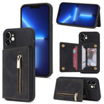 Custodia portafoglio con cerniera per iPhone 12 Pro Max