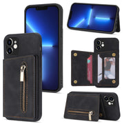 Custodia per telefono con porta carte di credito con cerniera, For iPhone 12, For iPhone 12 Pro Max, For iPhone 11, For iPhone 11 Pro