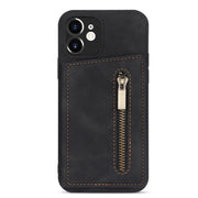 Custodia per telefono con porta carte di credito con cerniera, For iPhone 12, For iPhone 12 Pro Max, For iPhone 11, For iPhone 11 Pro