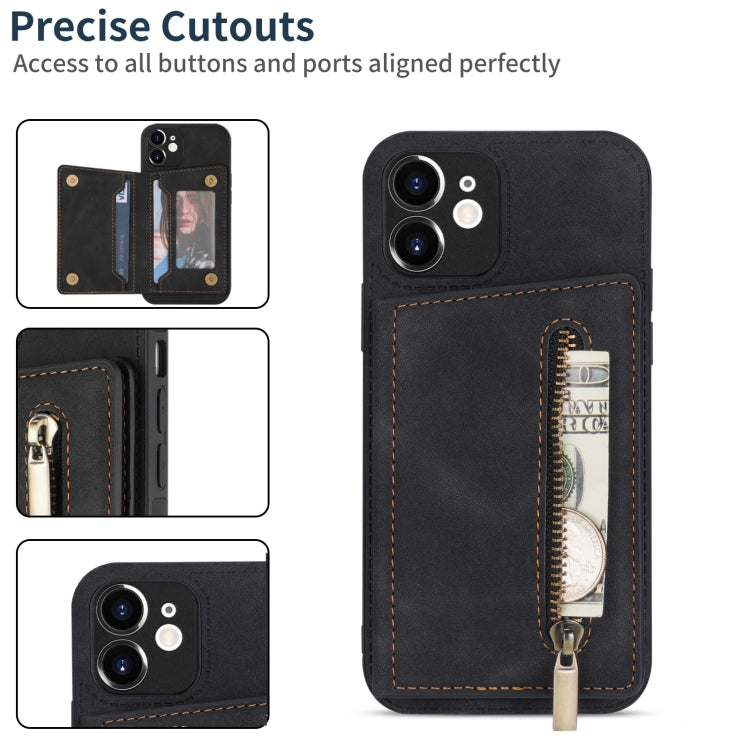Custodia portafoglio con cerniera per iPhone 12 Pro Max