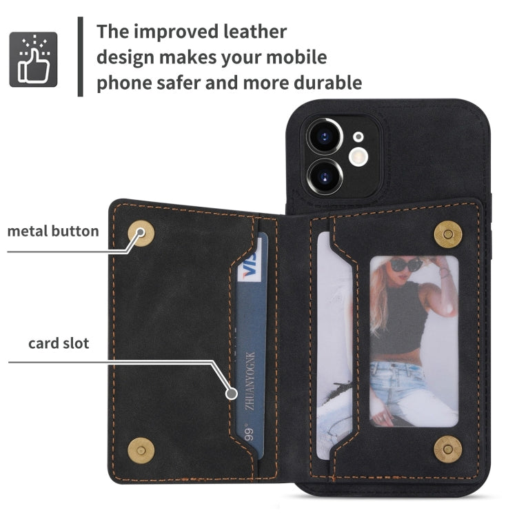 Custodia portafoglio con cerniera per iPhone 12 Pro Max