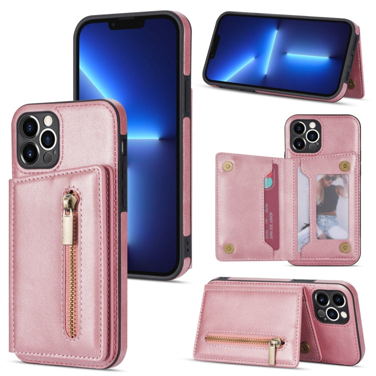 Custodia portafoglio con cerniera per iPhone SE 2022 e 2020
