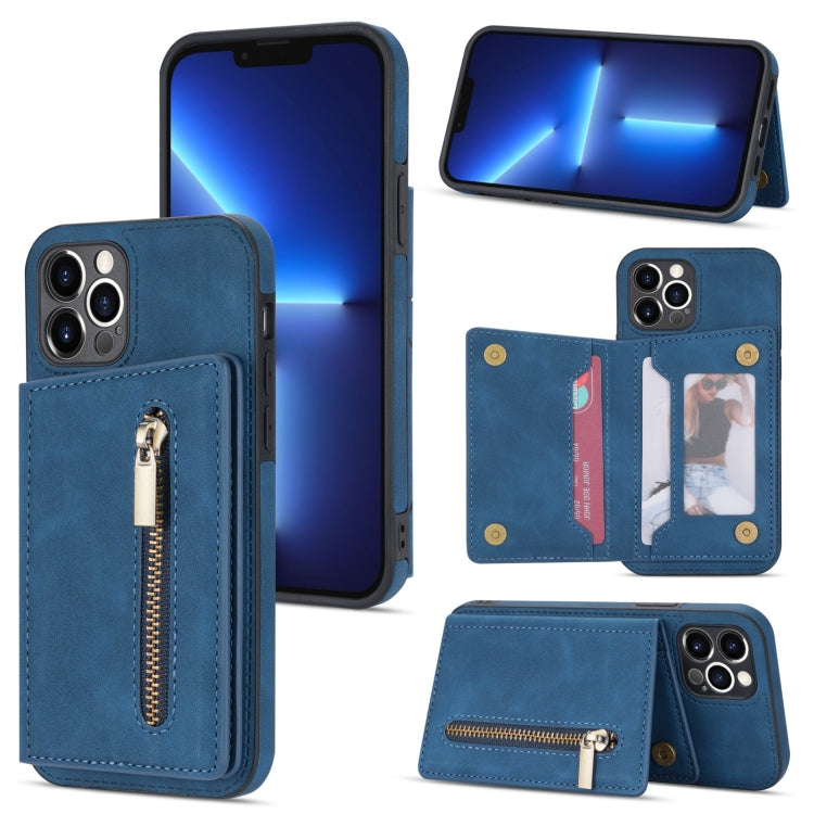 Custodia portafoglio con cerniera per iPhone 12 Pro Max