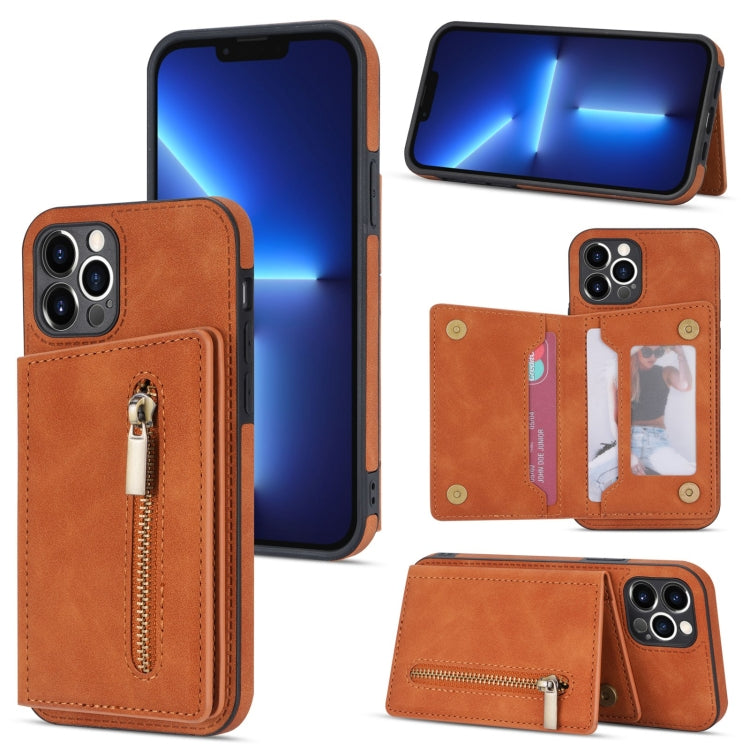Custodia portafoglio con cerniera per iPhone 12 Pro Max