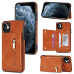 Custodia portafoglio con cerniera per iPhone 12 Pro Max