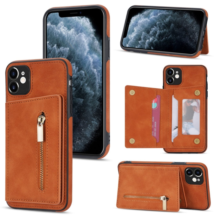Custodia portafoglio con cerniera per iPhone 12 Pro Max