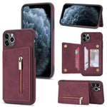 Custodia portafoglio con cerniera per iPhone 12 Pro Max