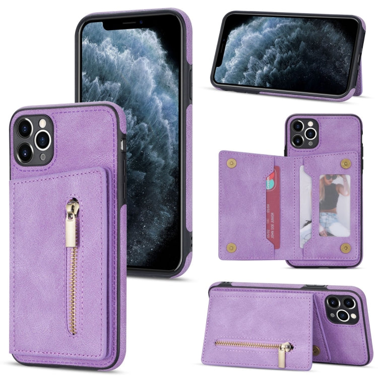 Custodia portafoglio con cerniera per iPhone 12 Pro Max